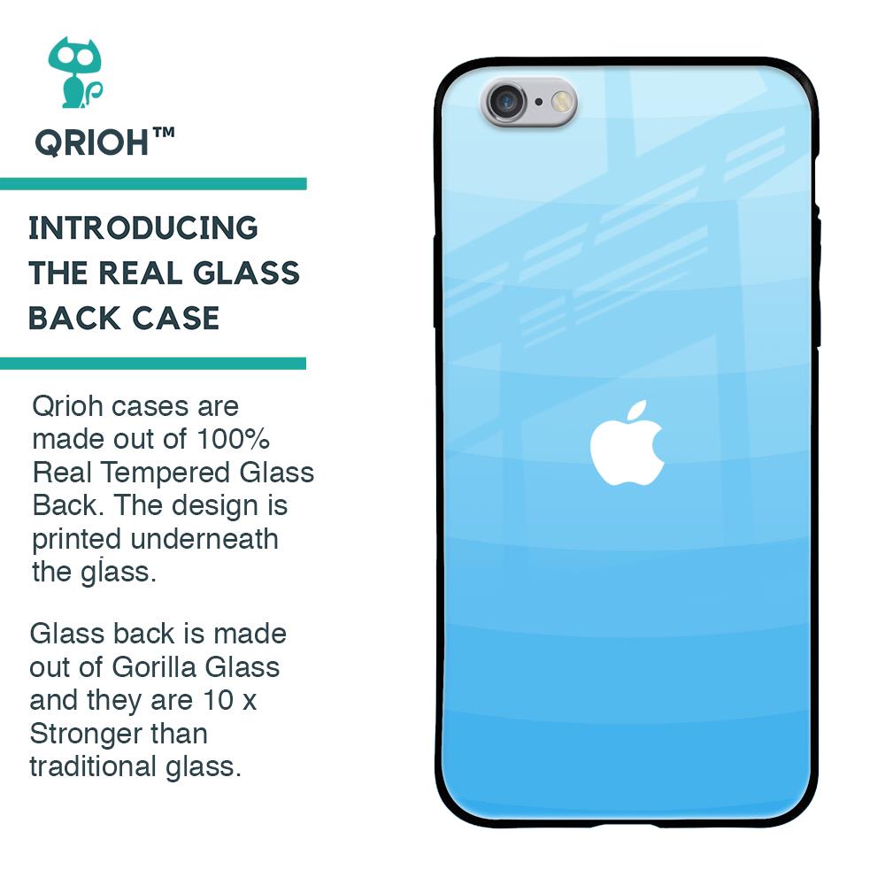 Wavy Blue Pattern Glass Case for iPhone 6S