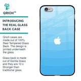 Wavy Blue Pattern Glass Case for iPhone 6S