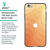 Orange Curve Pattern Glass Case for iPhone 6S
