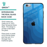 Blue Wave Abstract Glass Case for iPhone 6S