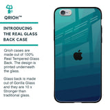 Green Triangle Pattern Glass Case for iPhone 6S