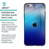 Blue Rhombus Pattern Glass Case for iPhone 6S