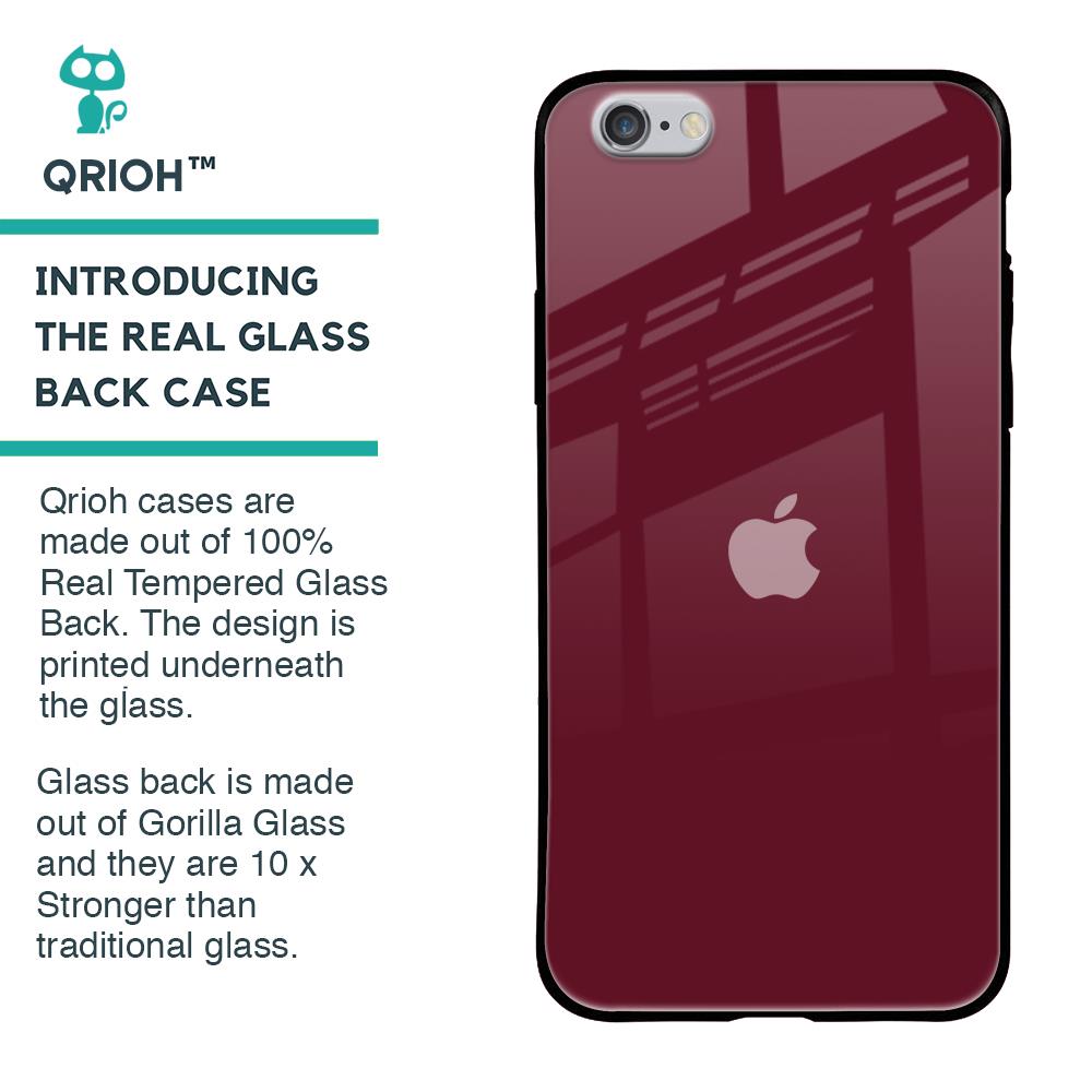 Classic Burgundy Glass Case for iPhone 6S