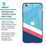Pink & White Stripes Glass Case For iPhone 6S