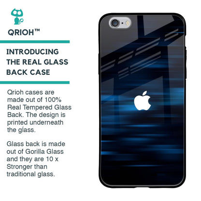 Blue Rough Abstract Glass Case for iPhone 6S