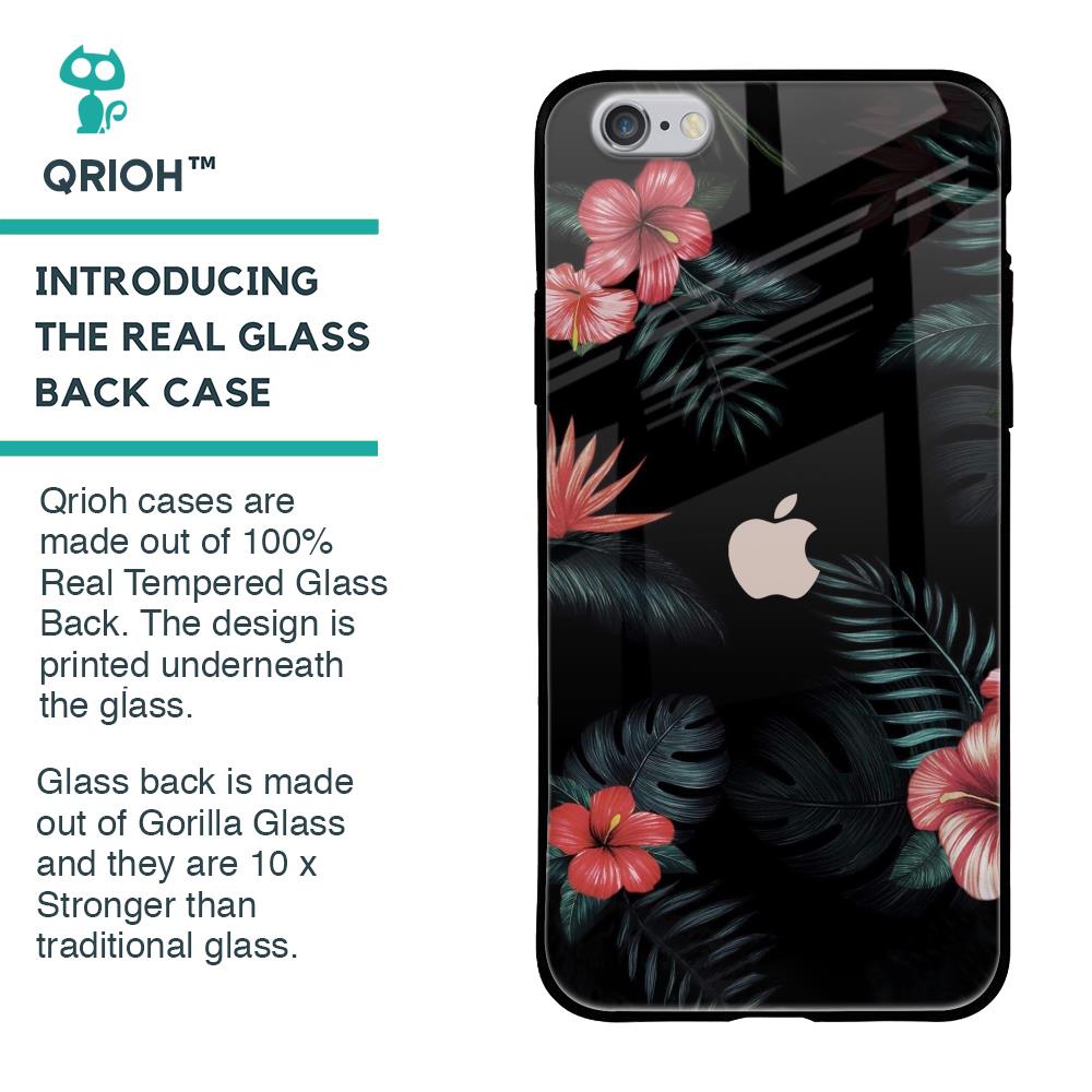 Tropical Art Flower Glass Case for iPhone 6S