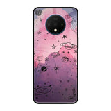 Space Doodles OnePlus 7T Glass Back Cover Online