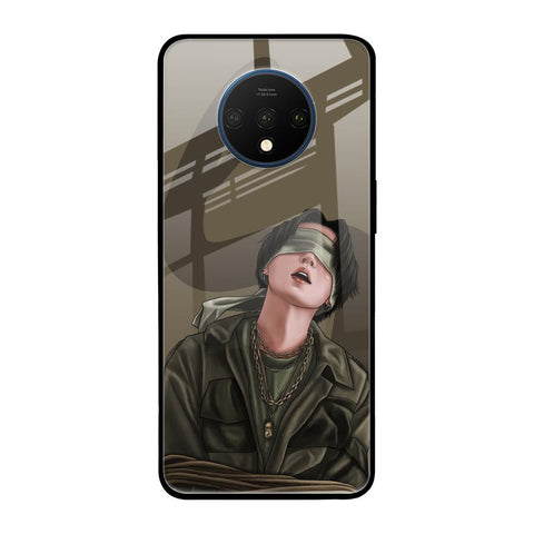 Blind Fold OnePlus 7T Glass Back Cover Online