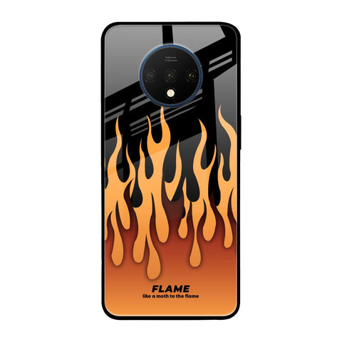 Fire Flame OnePlus 7T Glass Back Cover Online