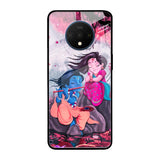 Radha Krishna Art OnePlus 7T Glass Back Cover Online