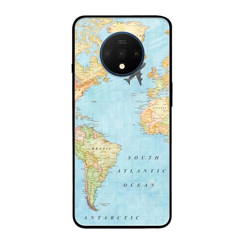 Travel Map OnePlus 7T Glass Back Cover Online