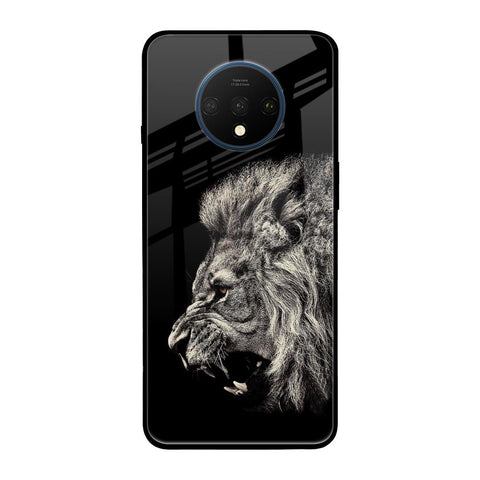 Brave Lion OnePlus 7T Glass Back Cover Online