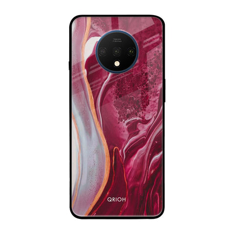 Crimson Ruby OnePlus 7T Glass Back Cover Online