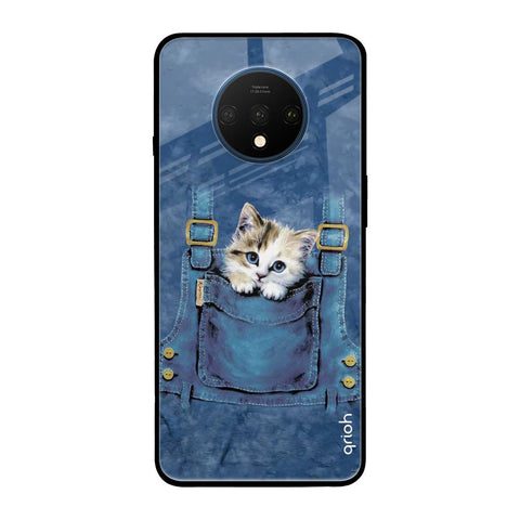 Kitty In Pocket OnePlus 7T Glass Back Cover Online