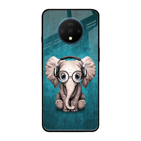 Adorable Baby Elephant OnePlus 7T Glass Back Cover Online