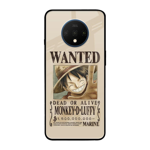 Luffy Wanted OnePlus 7T Glass Back Cover Online