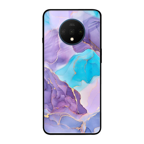 Alcohol ink Marble OnePlus 7T Glass Back Cover Online
