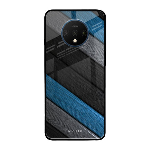 Multicolor Wooden Effect OnePlus 7T Glass Back Cover Online