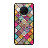 Multicolor Mandala OnePlus 7T Glass Back Cover Online