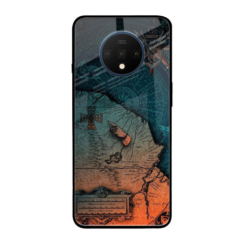 Geographical Map OnePlus 7T Glass Back Cover Online
