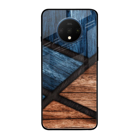 Wooden Tiles OnePlus 7T Glass Back Cover Online