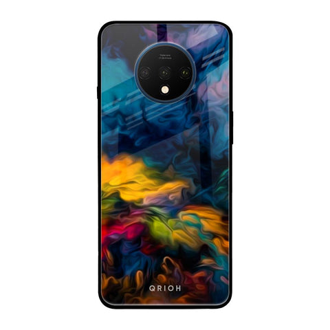 Multicolor Oil Painting OnePlus 7T Glass Back Cover Online