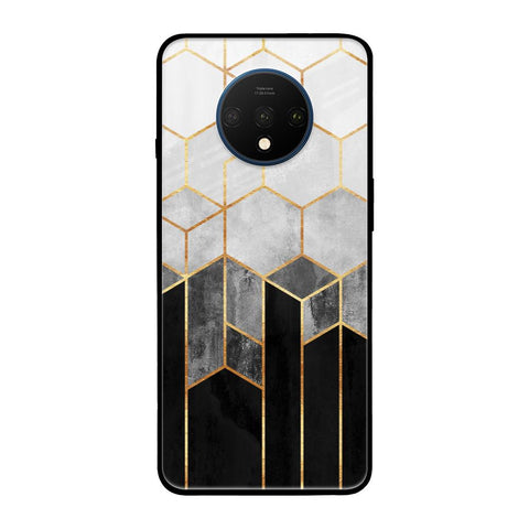Tricolor Pattern OnePlus 7T Glass Back Cover Online