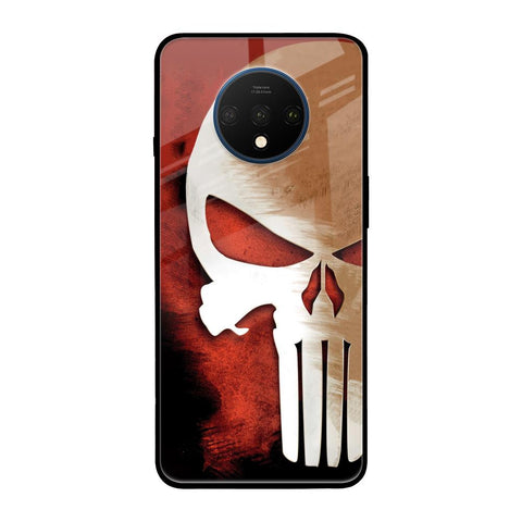 Red Skull OnePlus 7T Glass Back Cover Online