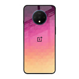 Geometric Pink Diamond OnePlus 7T Glass Back Cover Online