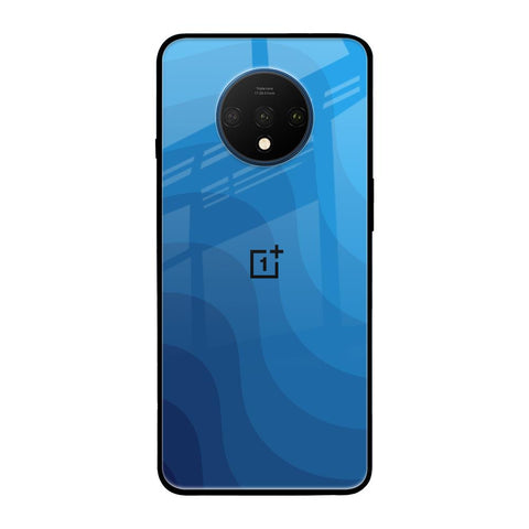 Blue Wave Abstract OnePlus 7T Glass Back Cover Online