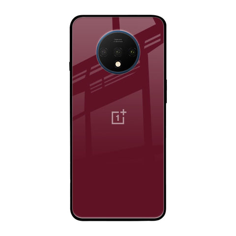 Classic Burgundy OnePlus 7T Glass Back Cover Online
