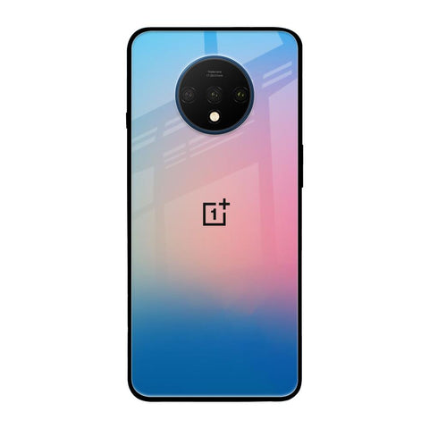Blue & Pink Ombre OnePlus 7T Glass Back Cover Online