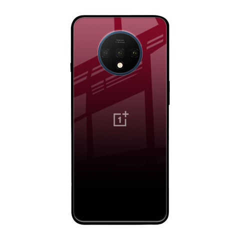 Wine Red OnePlus 7T Glass Back Cover Online