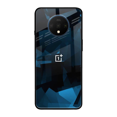 Polygonal Blue Box OnePlus 7T Glass Back Cover Online