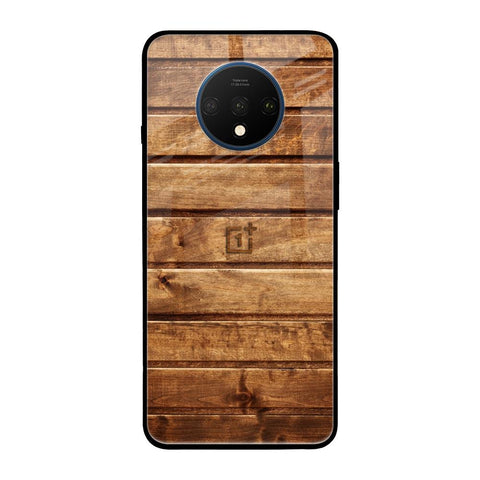 Wooden Planks OnePlus 7T Glass Back Cover Online