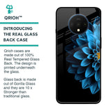 Half Blue Flower Glass Case for OnePlus 7T