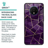 Geometric Purple Glass Case For OnePlus 7T