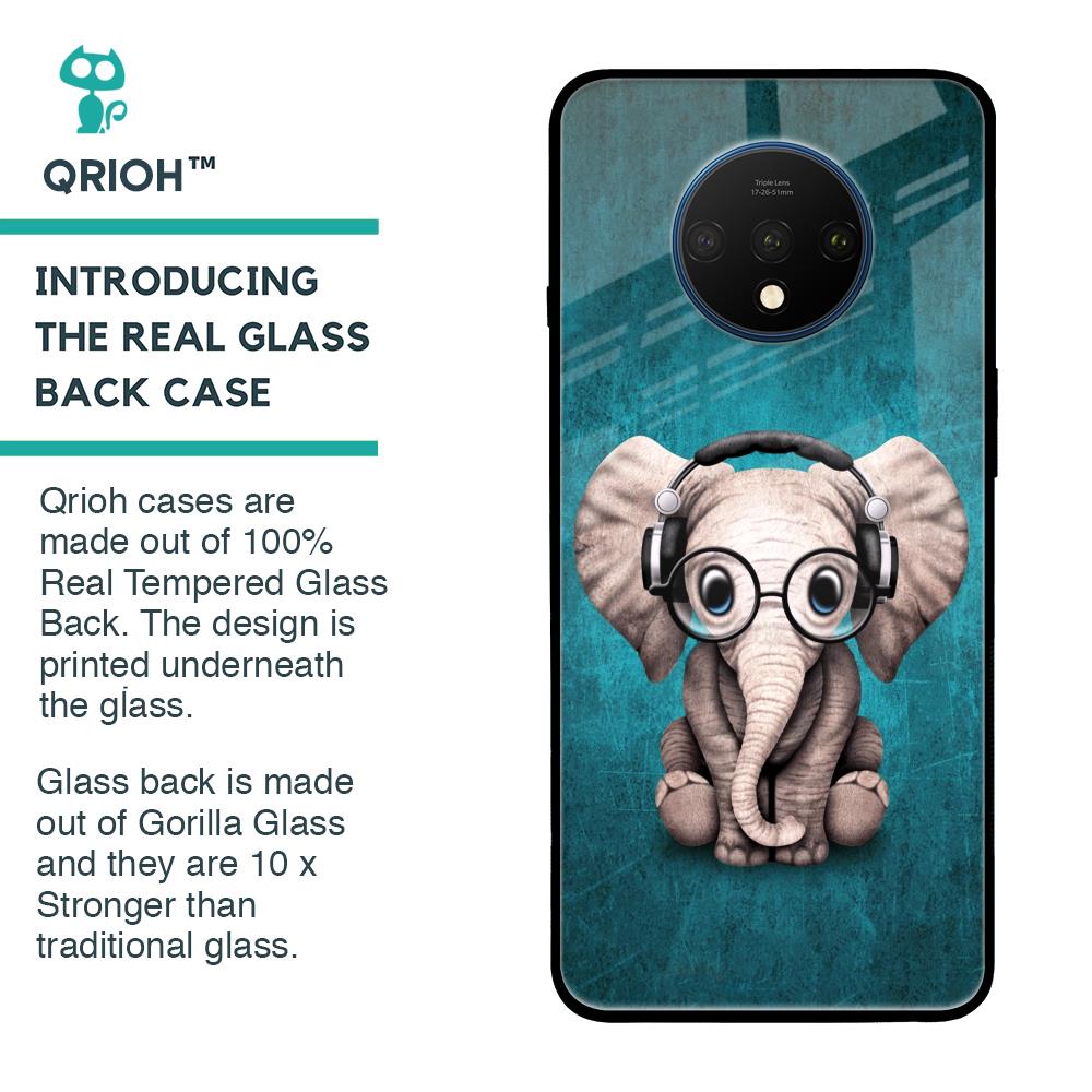 Adorable Baby Elephant Glass Case For OnePlus 7T