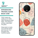 Abstract Faces Glass Case for OnePlus 7T