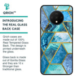 Turquoise Geometrical Marble Glass Case for OnePlus 7T