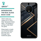 Sleek Golden & Navy Glass Case for OnePlus 7T