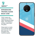 Pink & White Stripes Glass Case For OnePlus 7T