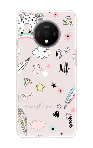Unicorn Doodle OnePlus 7T Back Cover