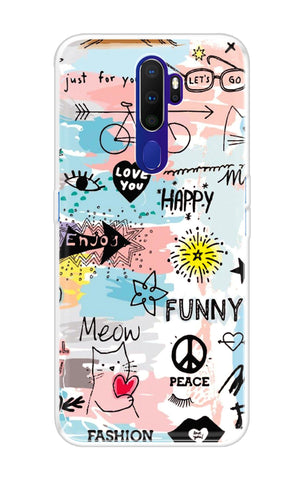 Happy Doodle Oppo A9 2020 Back Cover