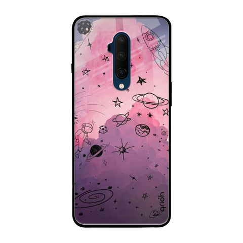 Space Doodles OnePlus 7T Pro Glass Back Cover Online