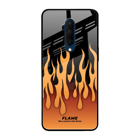 Fire Flame OnePlus 7T Pro Glass Back Cover Online
