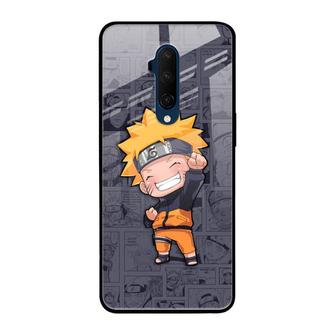 Orange Chubby OnePlus 7T Pro Glass Back Cover Online
