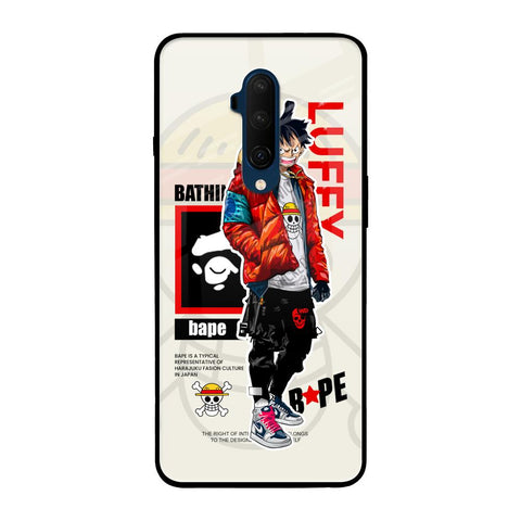 Bape Luffy OnePlus 7T Pro Glass Back Cover Online