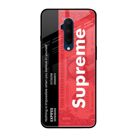 Supreme Ticket OnePlus 7T Pro Glass Back Cover Online