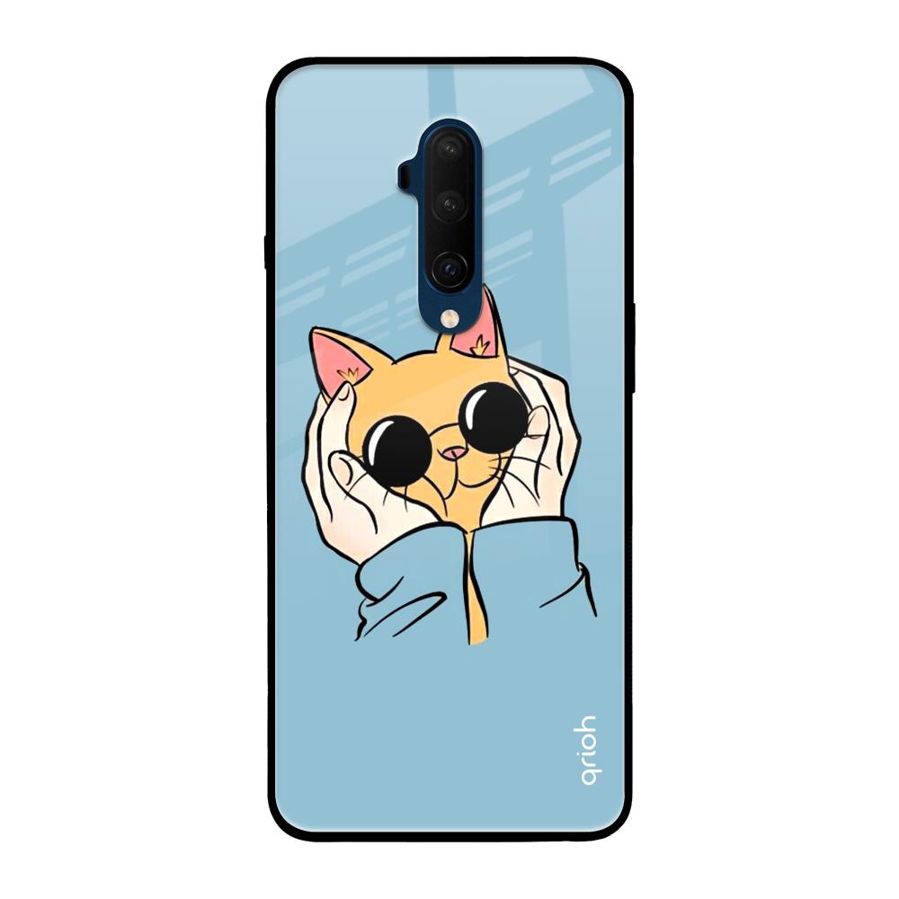 Adorable Cute Kitty OnePlus 7T Pro Glass Back Cover Online